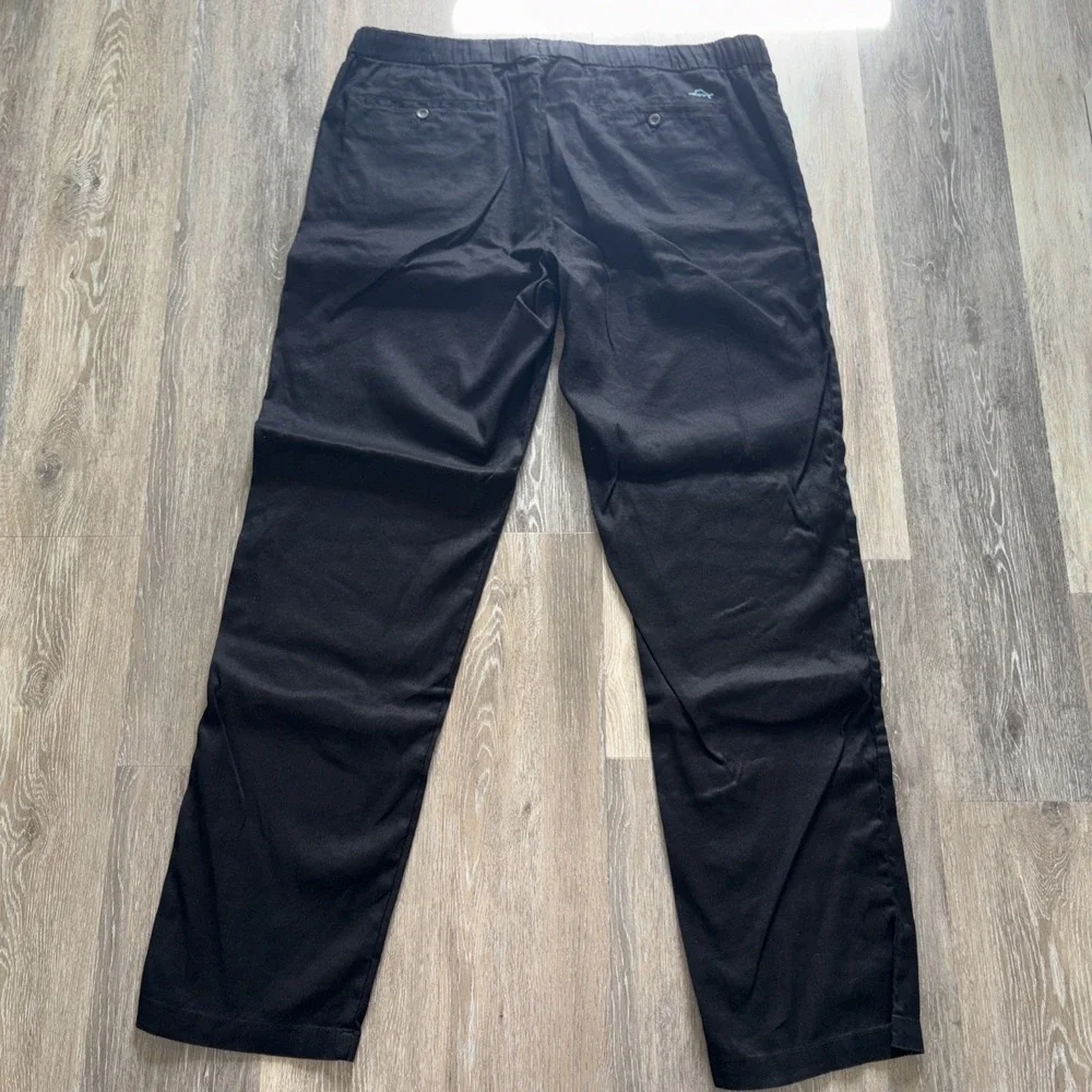 Tommy Bahama Men's Beach Coast Stretch Linen/Cotton Pants XXLT Resort Wear Black